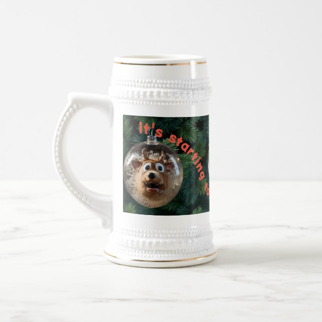 Weihnachts-Panik-Tasse Bierglas (Links)