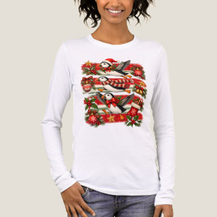 Weihnachts-Papageientaucher Festive Feiertagsvogel Tri-Blend Shirt