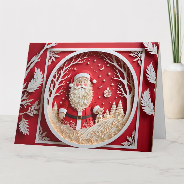 Weihnachts-Papercraft-Karte  Karte (Vorderseite)