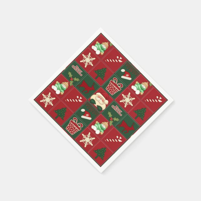Weihnachts-PAPIER NAPKINS Serviette (Ecke)