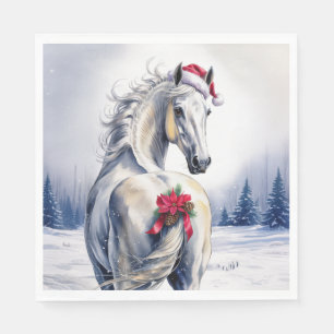 Weihnachts-Papier-Serviette / Schöner weißer Hengs Serviette