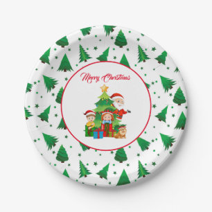 Weihnachts-Papier-Teller Pappteller