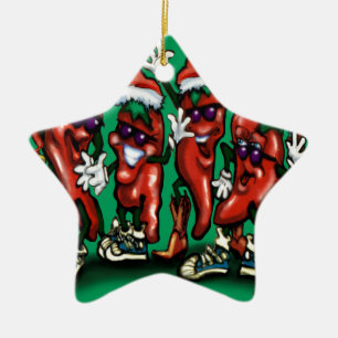 Weihnachts-Paprikaschoten Keramikornament