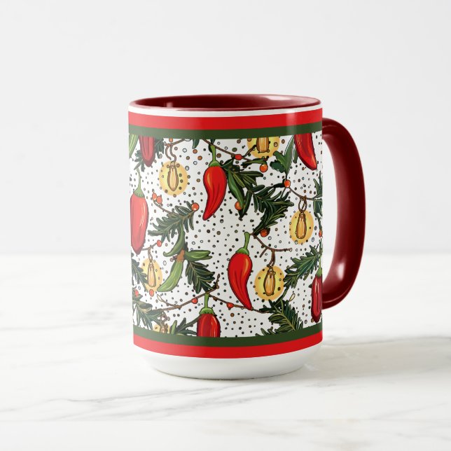 Weihnachts-Paprikaschoten Tasse (VorderseiteRechts)