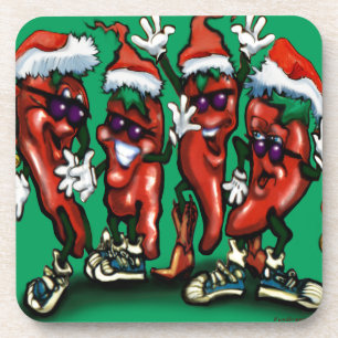 Weihnachts-Paprikaschoten Untersetzer