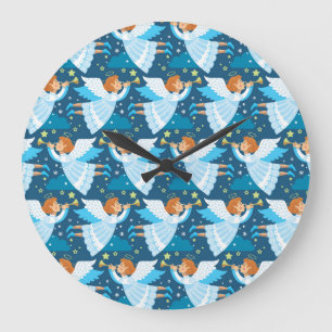 Weihnachts-Paraphernalia Postcard Illustration Große Wanduhr