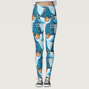Weihnachts-Paraphernalia Postcard Illustration Leggings