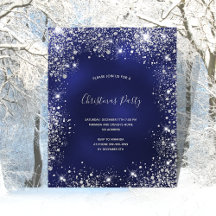 Weihnachts Party Blau silber Glitzer funkeln