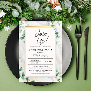Weihnachts-Party Blumenchic Corporate Holiday Einladung