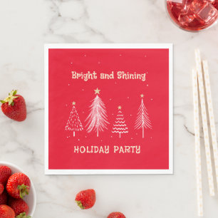 Weihnachts-Party Bright and Shinting Holiday Dinne Serviette