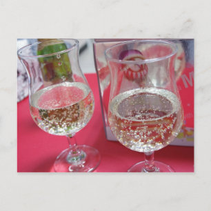 Weihnachts-Party Champagne Feiertagspostkarte