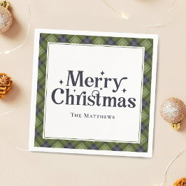 Weihnachts-Party Classic Kariert Retro Serviette