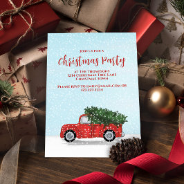 Weihnachts-Party Classic Red Truck Einladung