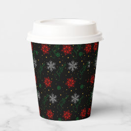 Weihnachts-Party-Cups Größe: 8oz Paper Cup mit Lid Pappbecher