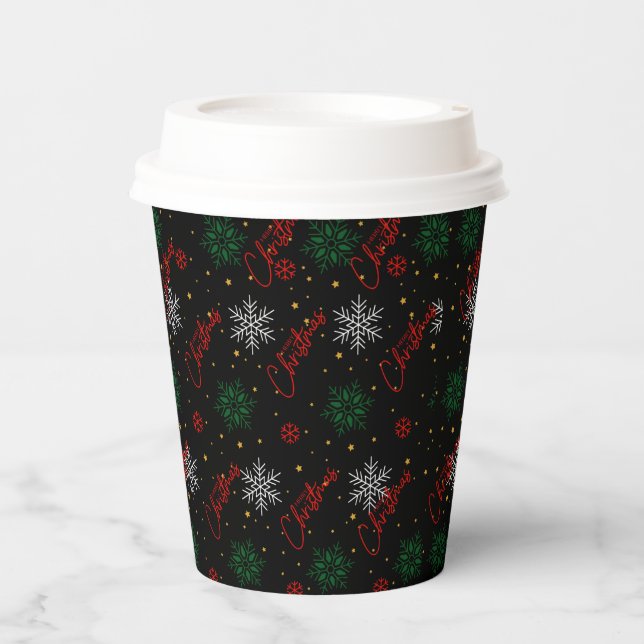 Weihnachts-Party-Cups Größe: 8oz Paper Cup mit Lid Pappbecher (Vorderseite)