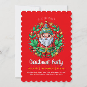 Weihnachts-Party des Weihnachtsmanns Einladung