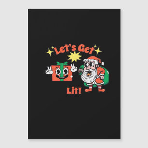 Weihnachts-Party-Design - Lasst uns Lit Classic be Magnetkarte