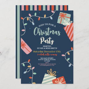 Weihnachts-Party Einladen zum Feiern Party Bäume G Einladung