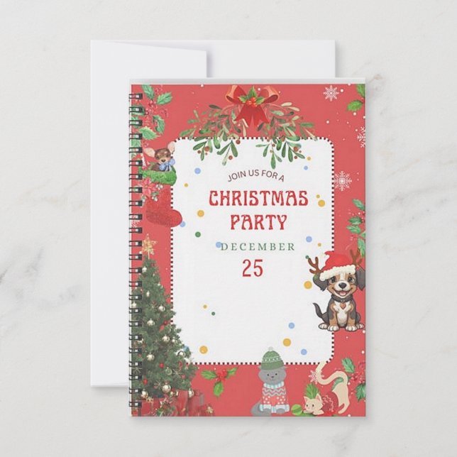 Weihnachts-Party Einladung (Vorderseite)