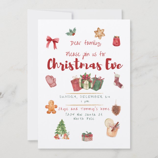 Weihnachts-Party Einladung (Vorderseite)