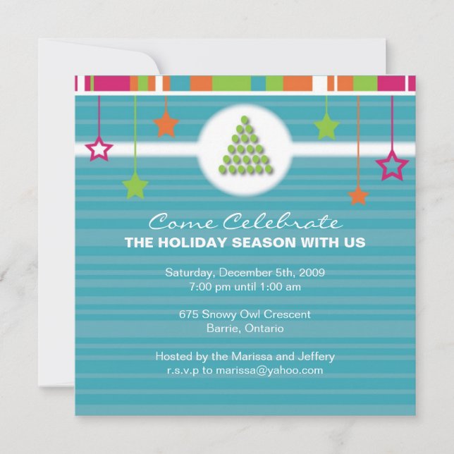 Weihnachts-Party Einladung (Vorderseite)