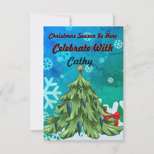 Weihnachts-Party Einladung (Vorderseite)