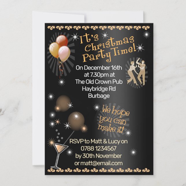 Weihnachts-Party Einladung (Vorderseite)