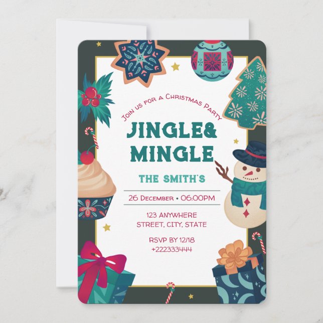 Weihnachts-Party Einladung (Vorderseite)