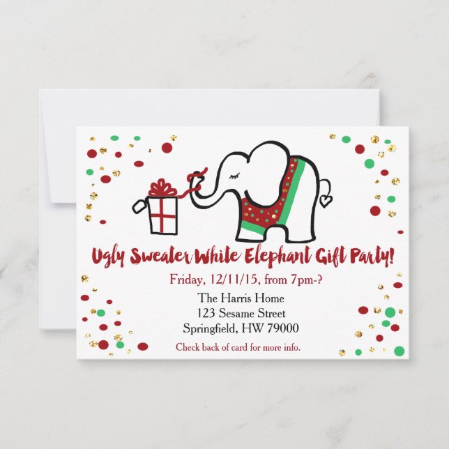 Weihnachts-Party Einladung (Vorderseite)