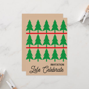 Weihnachts-Party Einladung, Minimalistischer Skand Einladung