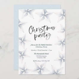 Weihnachts-Party Einladung | Silbersterne