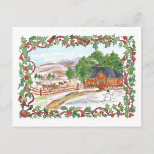 Weihnachts-Party Einladung Viktorianisch Country Z