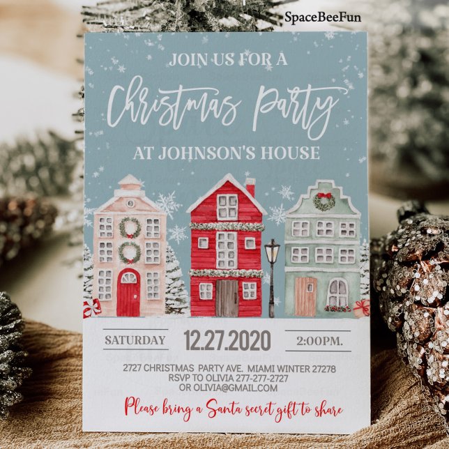 Weihnachts-Party Einladung Winter Adult Company (Christmas party invitation Winter Adult Company Office Christmas party invite Holiday party)