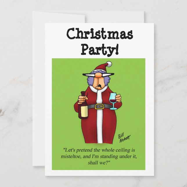 Weihnachts-Party Einladungen (Vorderseite)
