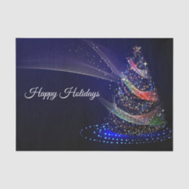 Weihnachts Party farbenfrohe Bäume Navy Blue Rusti Seidenpapier