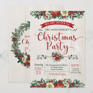Weihnachts-Party-Feier Vintage Einladung