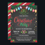Weihnachts-Party Feiertag Party-chalkboard mistlet Einladung<br><div class="desc">[Alle Texte sind editierbar,  außer "Weihnachten"]Holen Sie sich dieses stilvolle Design jetzt!
Beruf: Weihnachten,  FeiertagThema: Unter dem mistletoeStyle: modern,  elegant,  fröhlich,  lustigFarben: Rot,  Weiß,  Grün,  Festfarben,  Imitate Gold Grafik: Chalkboard Hintergrund,  Weihnachtskandinken,  farbenfrohe Weihnachtssaitenlicht,  Misteloe,  Weihnachtsweihnachtsweih,  Blume,  Imitate goldene Konfetti</div>