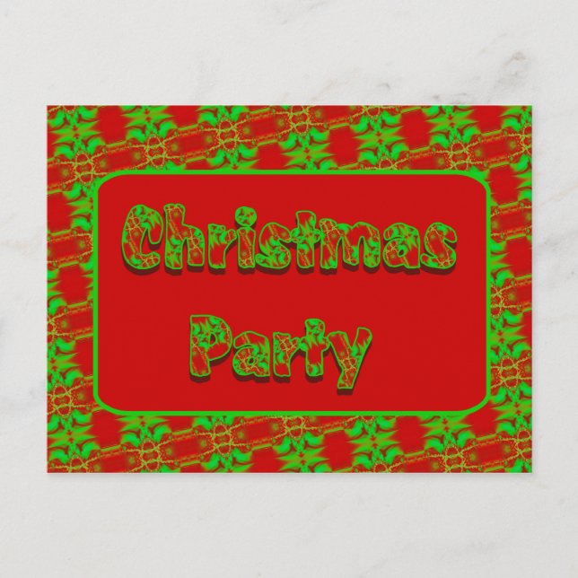Weihnachts-Party Feiertagspostkarte (Vorderseite)