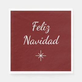 Weihnachts-Party Feliz Navidad Simple Snowflake Ro Serviette