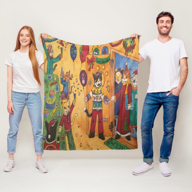 Weihnachts-Party Fleecedecke (Beispiel)