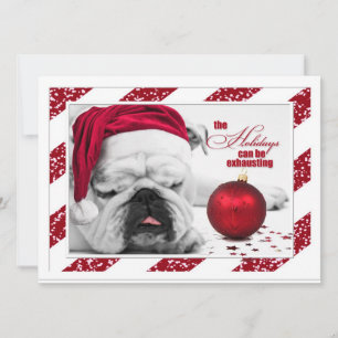 Weihnachts-Party Funny Bulldog Santa Einladung