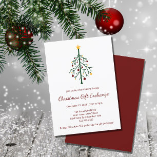 Weihnachts-Party-Geschenk-Austausch Festival Everg Einladung