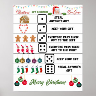 Weihnachts-Party-Geschenkgutscheine Poster