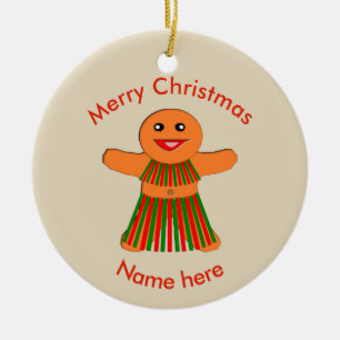 Weihnachts-Party Gingerbread Frau Custom Ornament