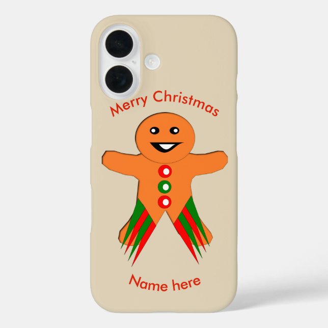 Weihnachts-Party Gingerbread Man iPhone Case (Rückseite)