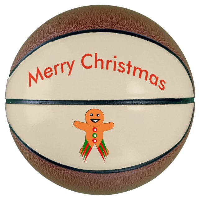 Weihnachts-Party Gingerbrei Mann Basketballs (Vorderseite)
