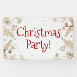 Weihnachts-Party, Goldakzent, Veränderung Banner