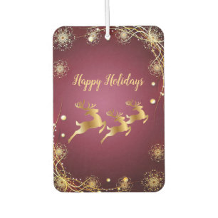 Weihnachts-Party Golden Rentiers Rosa Elegante Autolufterfrischer