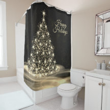 Weihnachts-Party Golden Shiny Tree Winter Schwarz