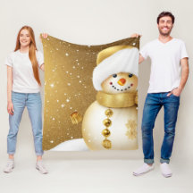 Weihnachts-Party Golden Snowman Schneeflocken
